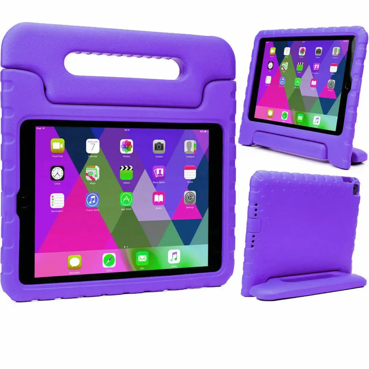 For Apple iPad 9.7" 2017 / 2018 Kids Case Shockproof Cover With Stand Purple