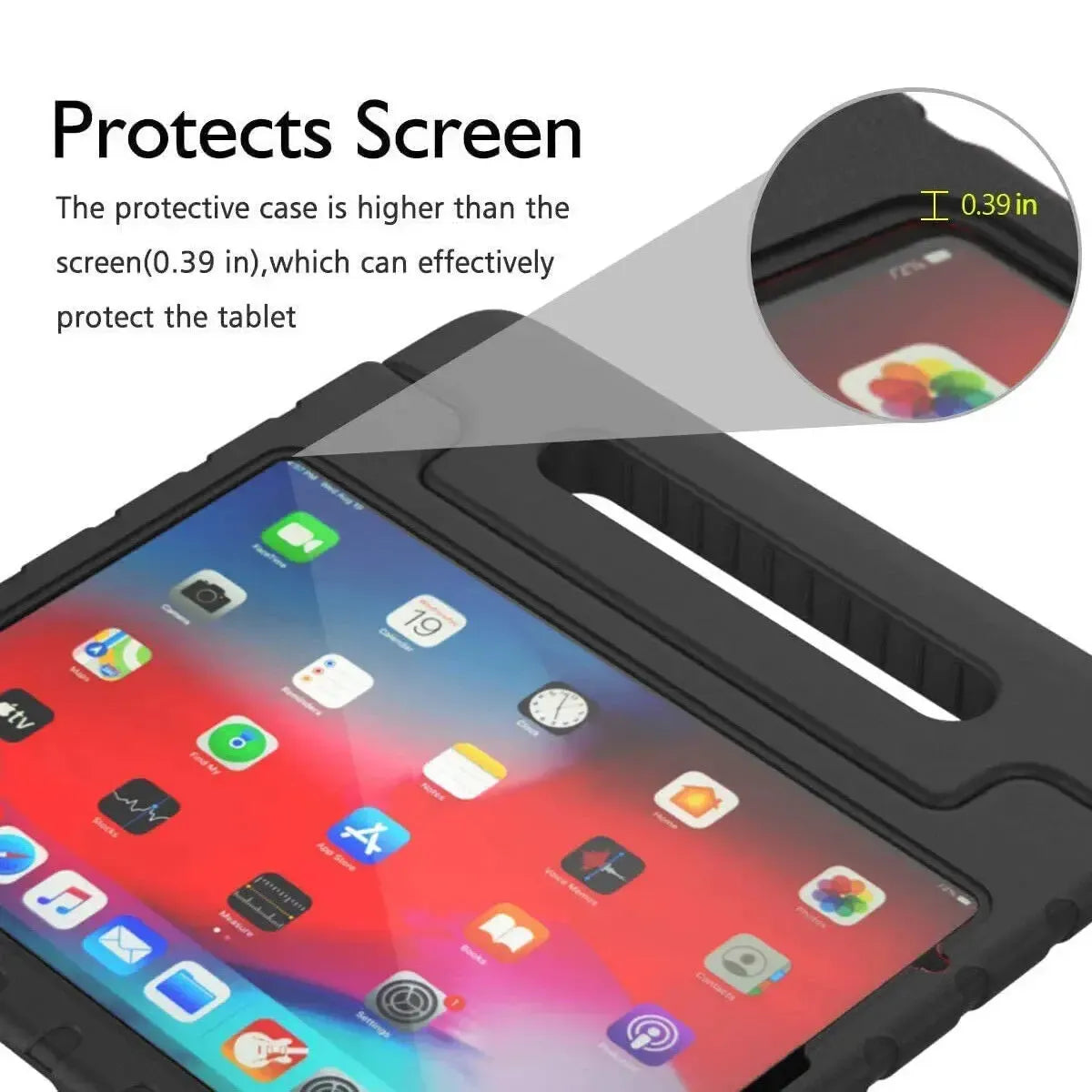 For Apple iPad Air 11 2026 Kids Case Shockproof Cover With Stand Black