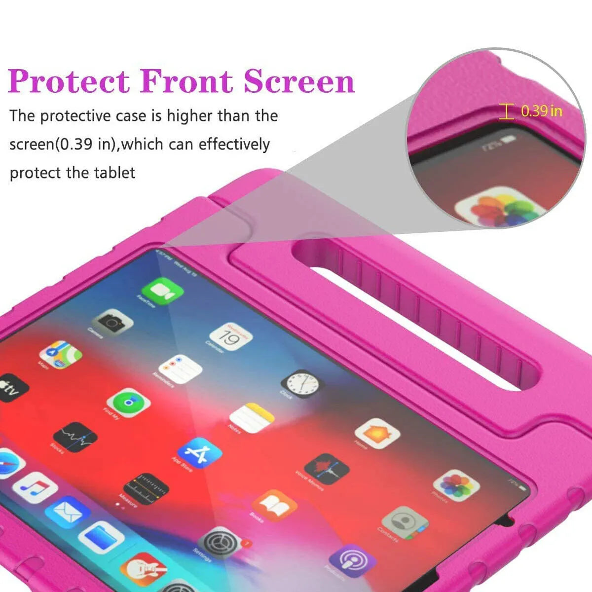 For Apple iPad Air 4 2020 4th Gen Kids Case Shockproof Cover With Stand Pink