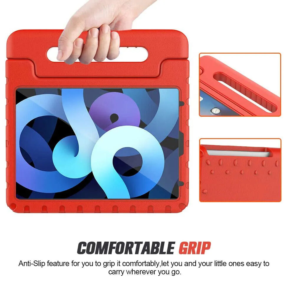 For Apple iPad Air 5 2022 5th Gen Kids Case Shockproof Cover With Stand Red