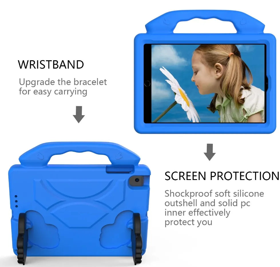 For Apple iPad Mini 1 / 2 / 3 Kids Friendly Case Shockproof Cover With Thumbs Up - Blue