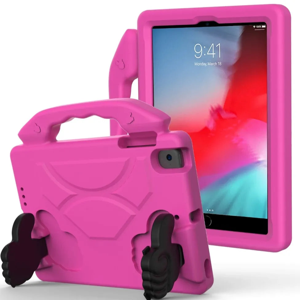 For Apple iPad Mini 1 / 2 / 3 Kids Friendly Case Shockproof Cover With Thumbs Up - Pink
