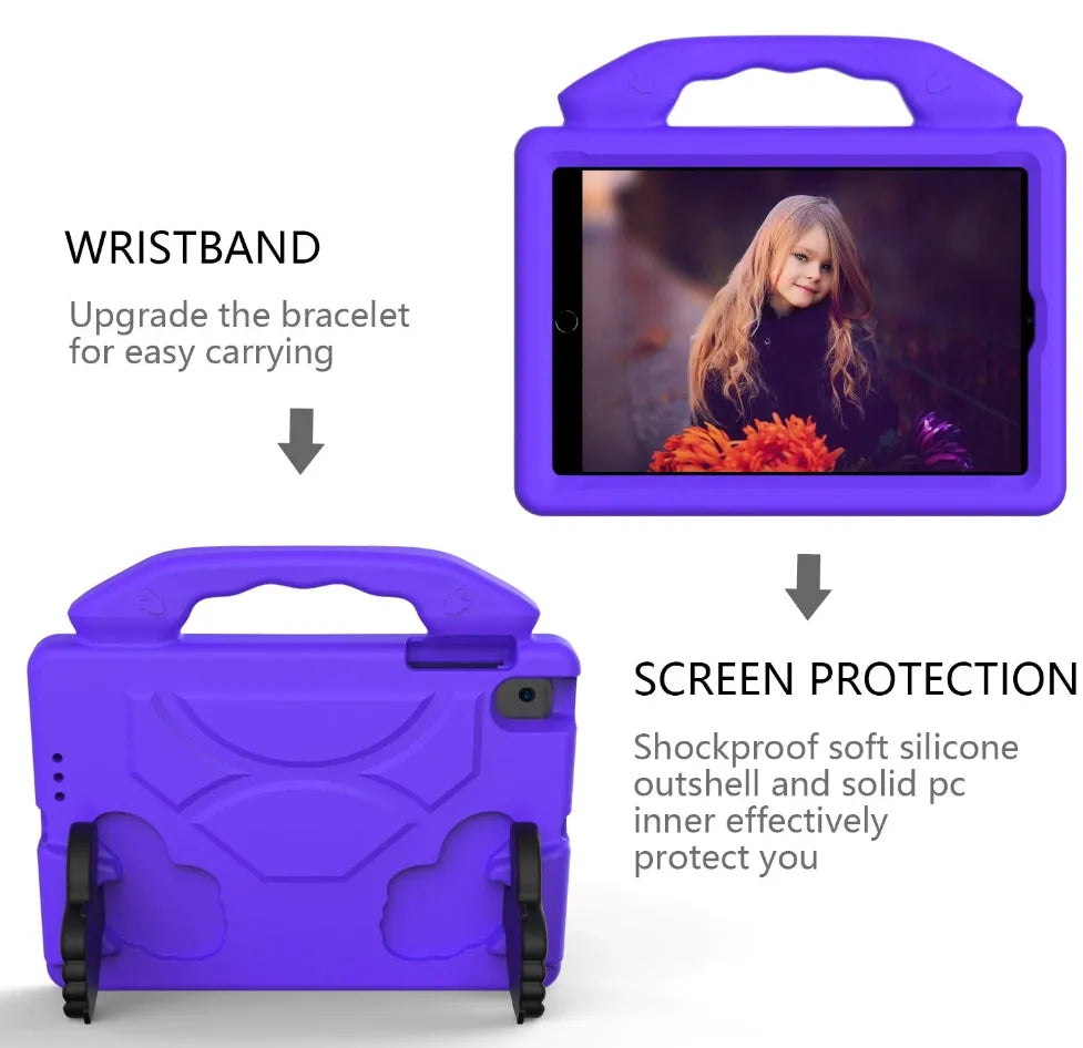 For Apple iPad Mini 1 / 2 / 3 Kids Friendly Case Shockproof Cover With Thumbs Up - Purple