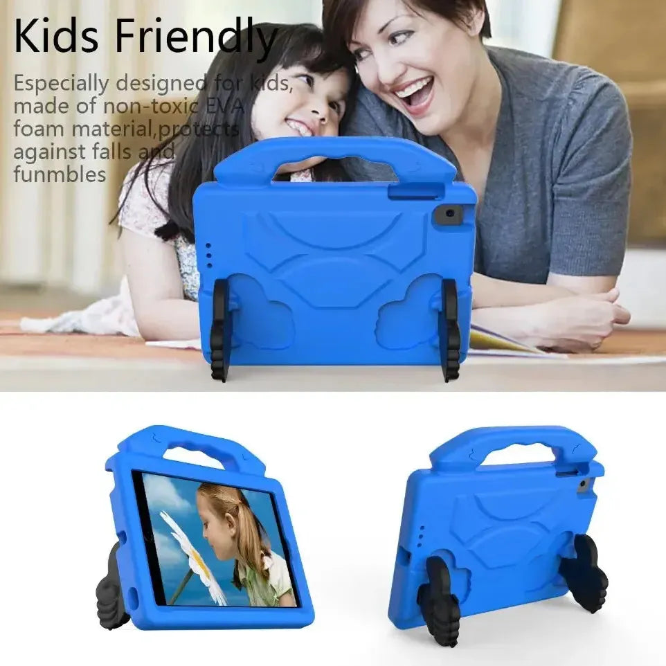 For Apple iPad Mini 4 / 5 Kids Friendly Case Shockproof Cover With Thumbs Up - Blue
