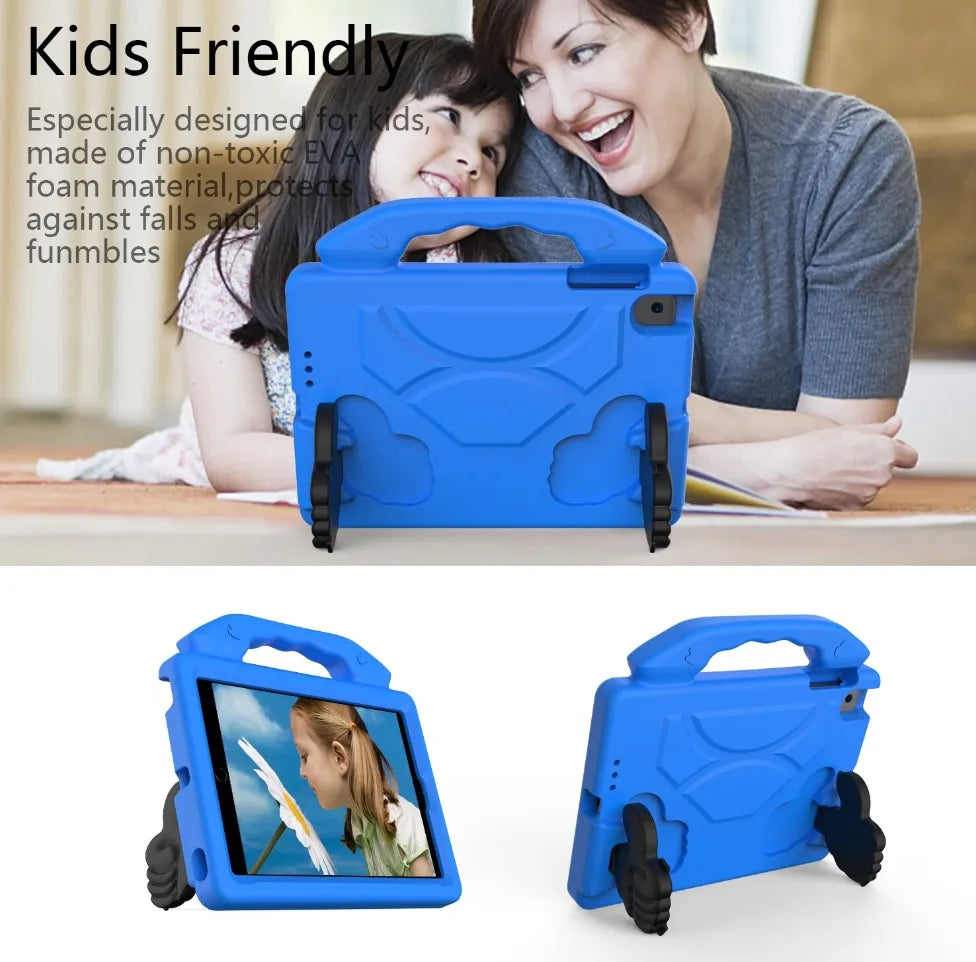 For Apple iPad Mini 4 / 5 Kids Friendly Case Shockproof Cover With Thumbs Up - Blue