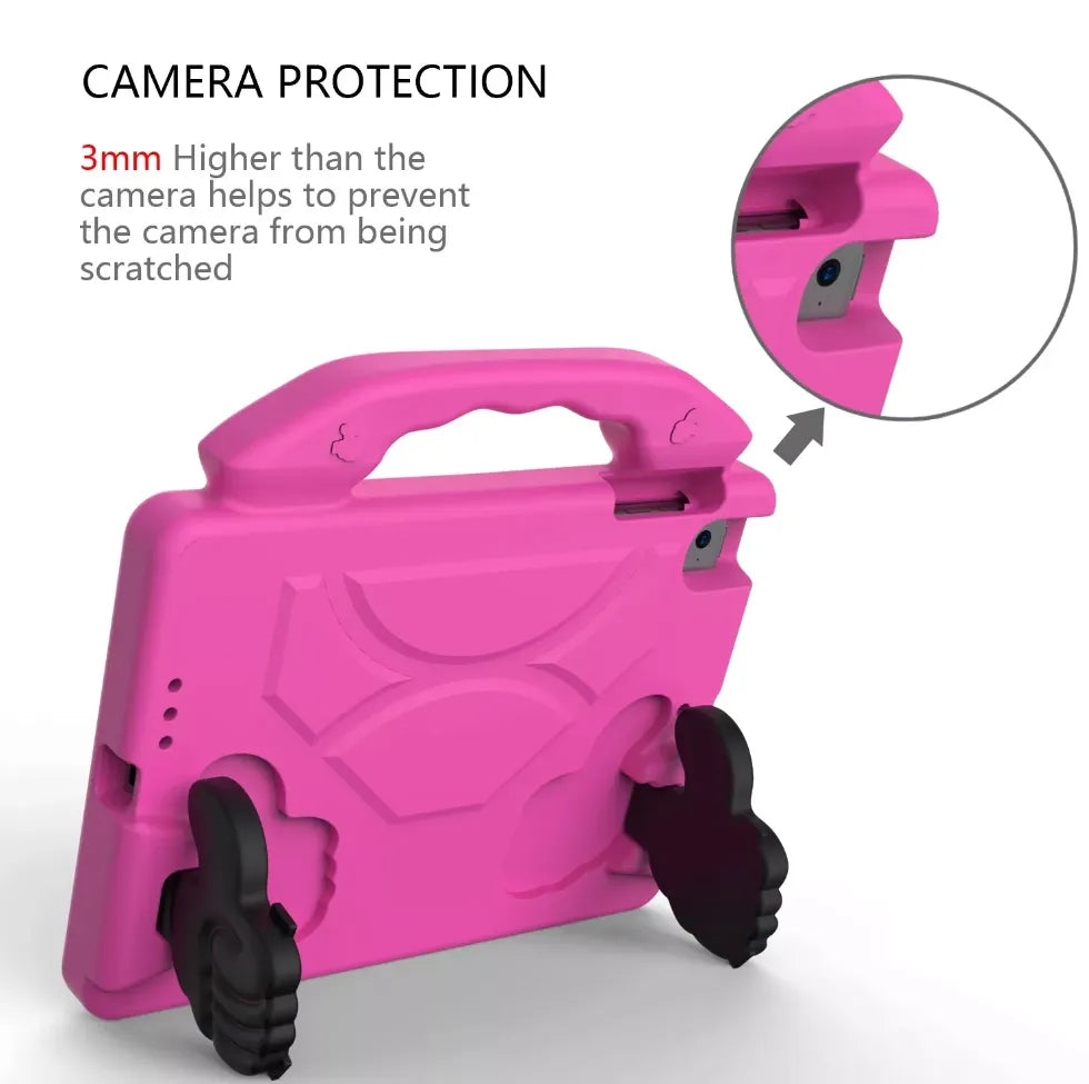 For Apple iPad Mini 4 / 5 Kids Friendly Case Shockproof Cover With Thumbs Up - Pink