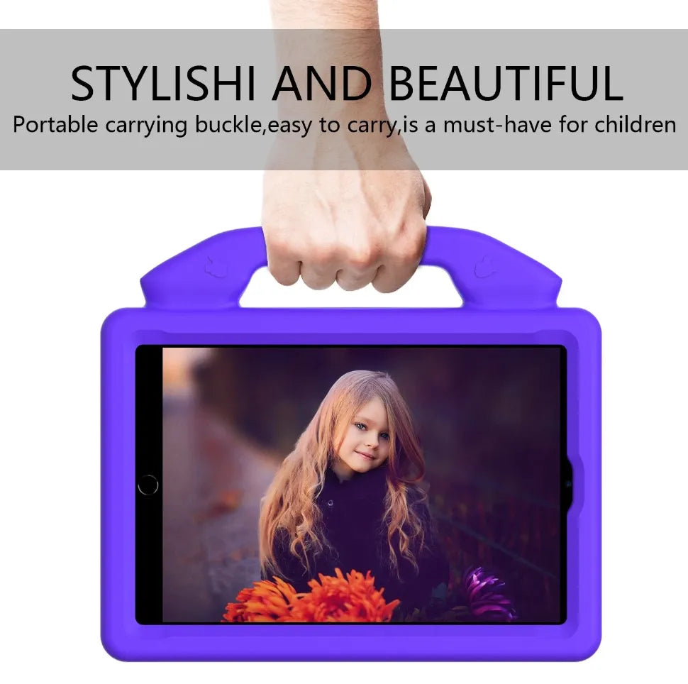For Apple iPad Mini 4 / 5 Kids Friendly Case Shockproof Cover With Thumbs Up - Purple