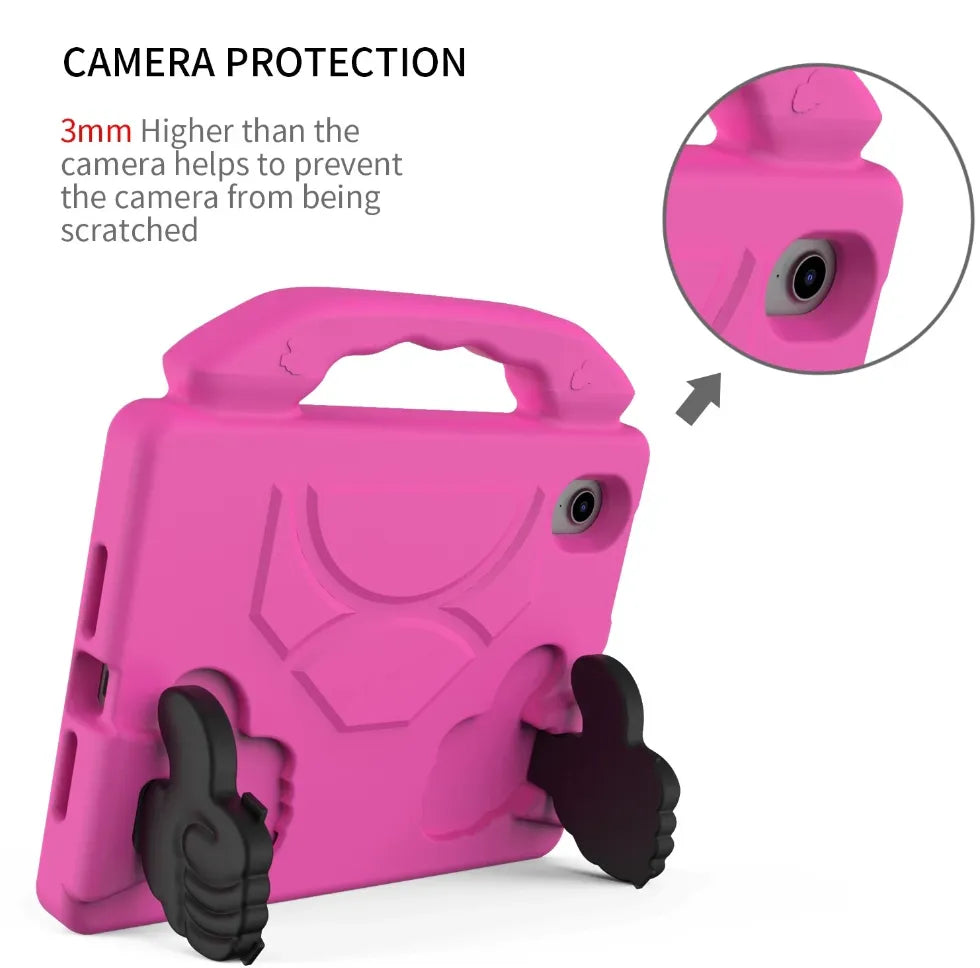 For Apple iPad Mini 6 Kids Friendly Case Shockproof Cover With Thumbs Up - Pink