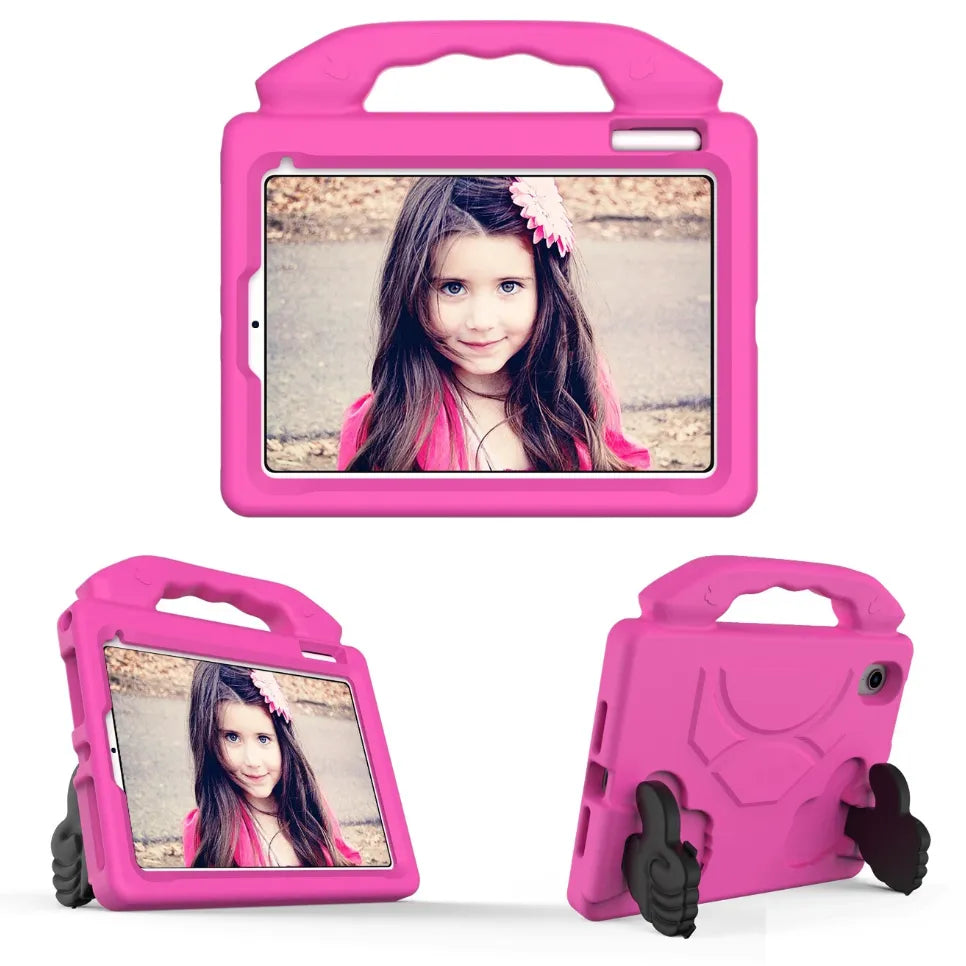 For Apple iPad Mini 6 Kids Friendly Case Shockproof Cover With Thumbs Up - Pink
