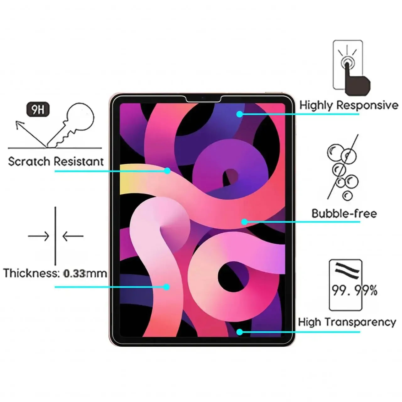 For Apple iPad Pro 11 2020 Tempered Glass Screen Protector