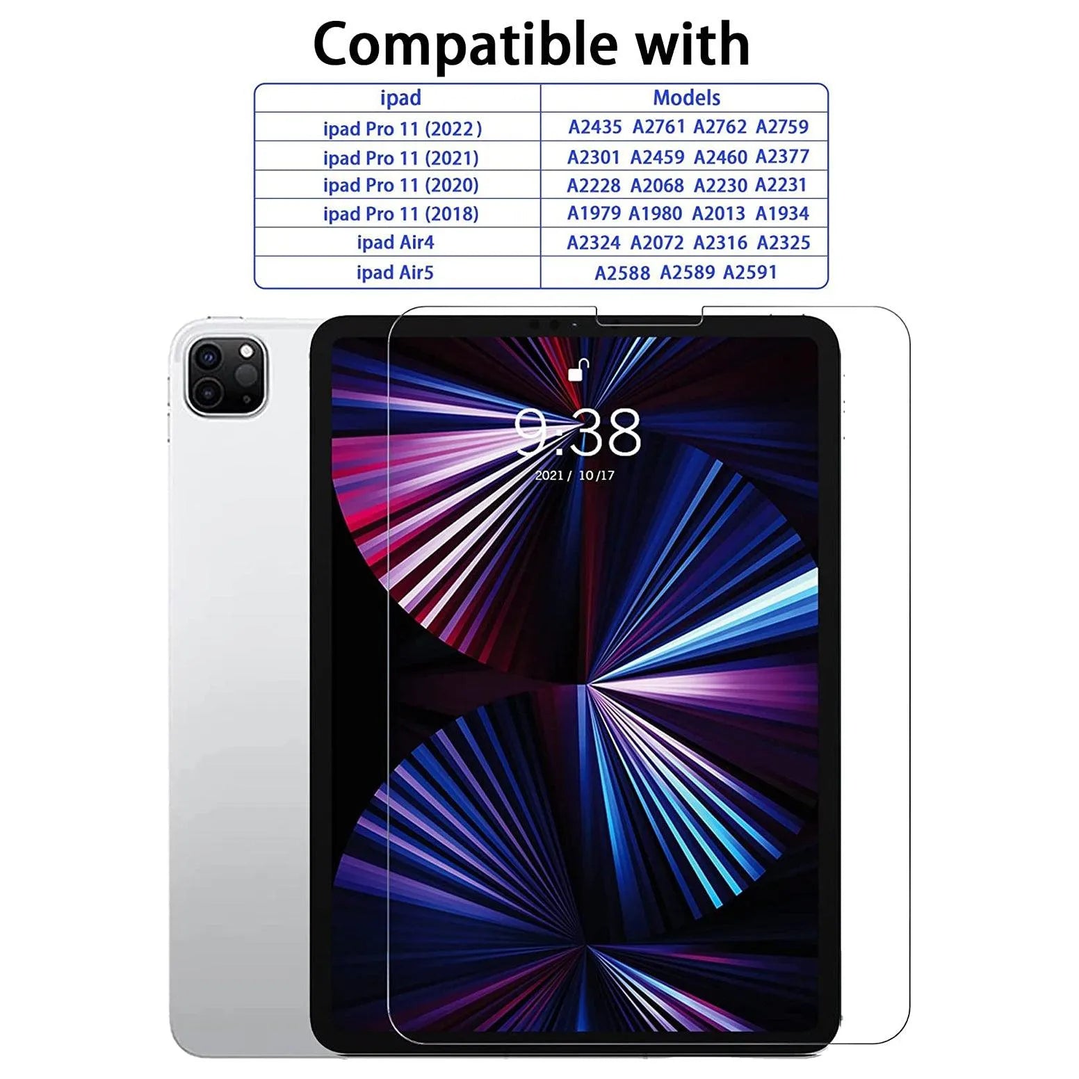 For Apple iPad Pro 11 2022 Tempered Glass Screen Protector