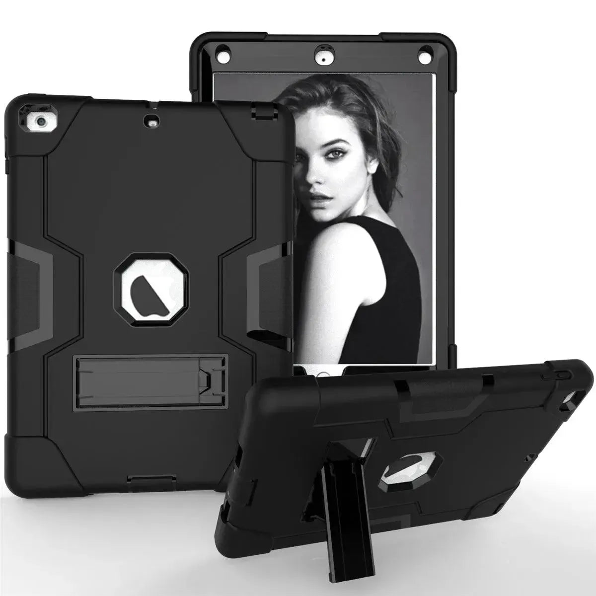 For Apple iPad Pro 12.9 inch 4th/3rd (2020/2018) Survivor with Stand - Black
