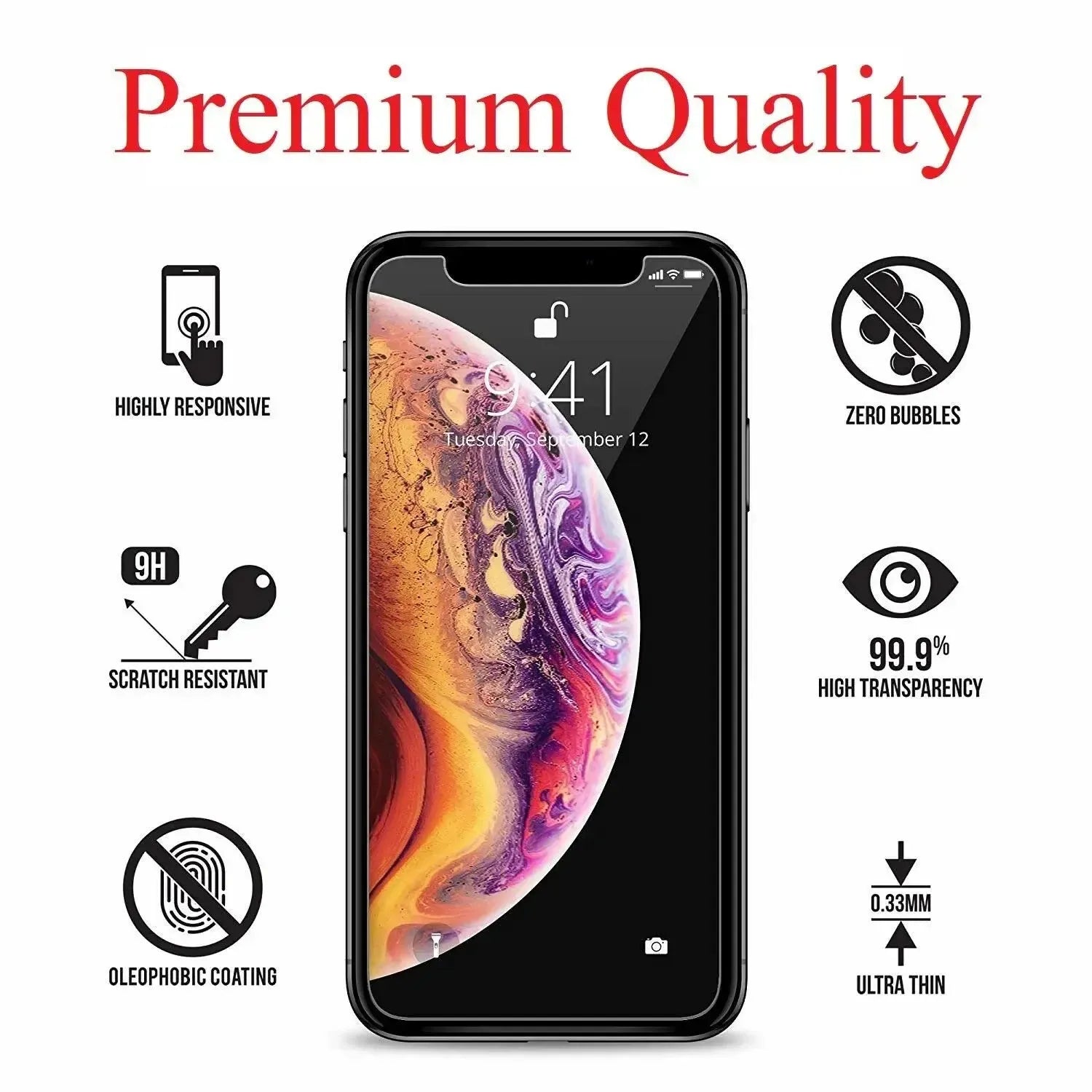 For Apple iPhone 11 Pro Tempered Glass