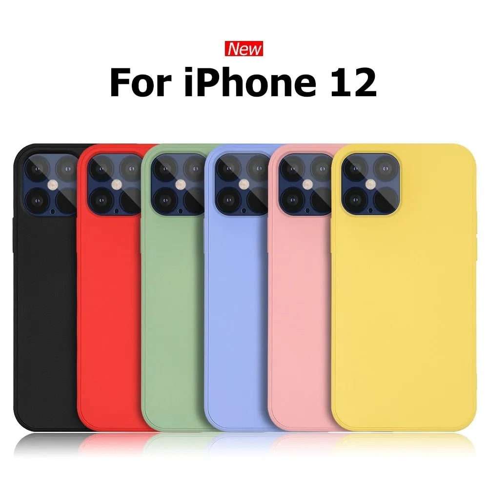 For Apple iPhone 12 Mini (5.4") Liquid Silicone Case Cyan