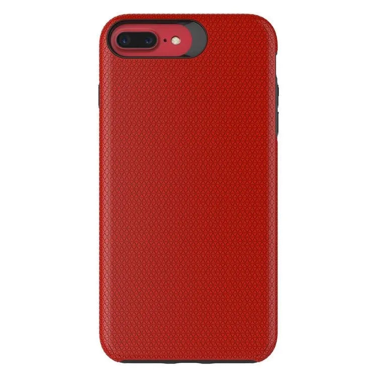 For Apple iPhone 12 Pro Max (6.7") Dotted Shockproof Hybrid 2 in 1 Case Red