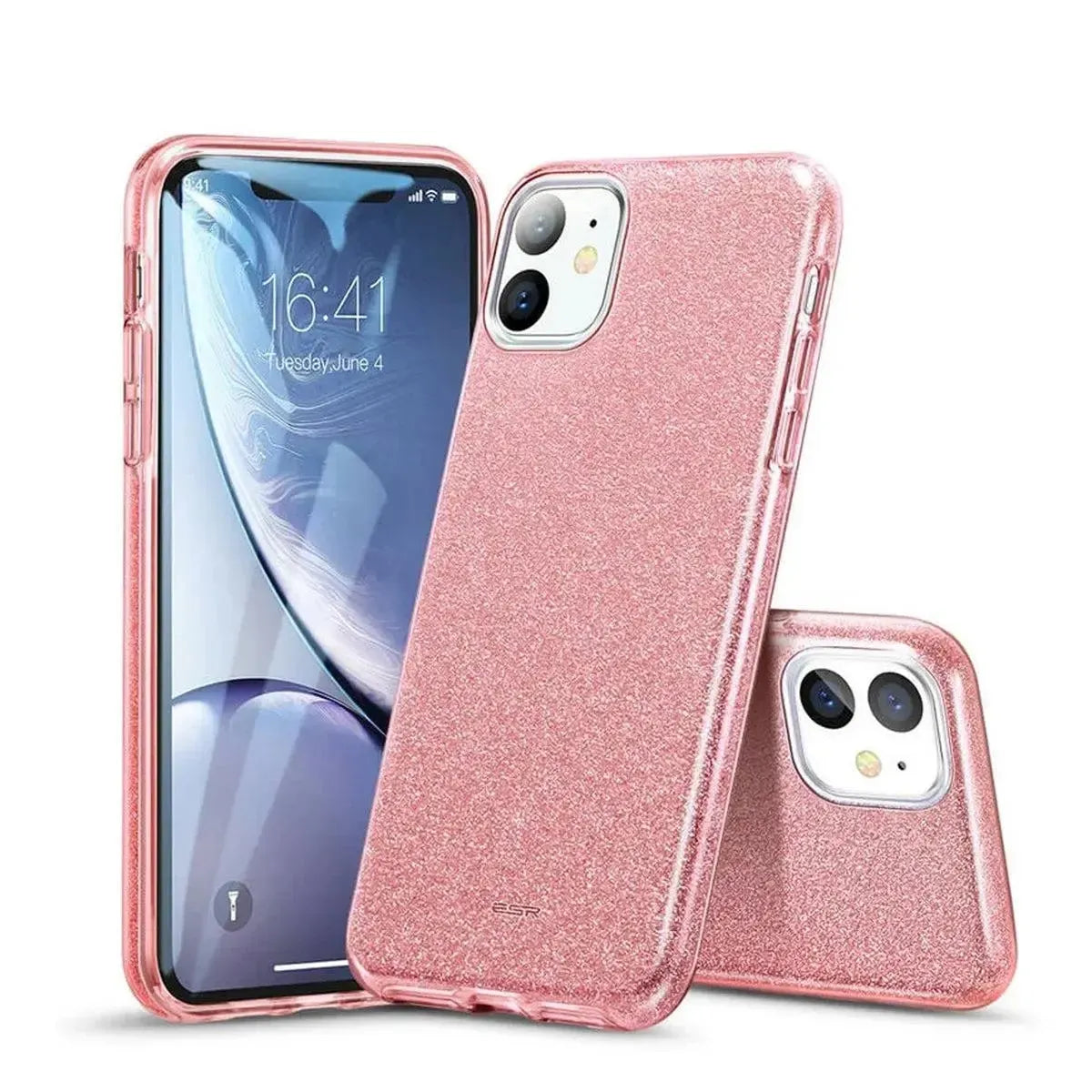 For Apple iPhone 13 Pro Glitter Diamond Gel Case Pink