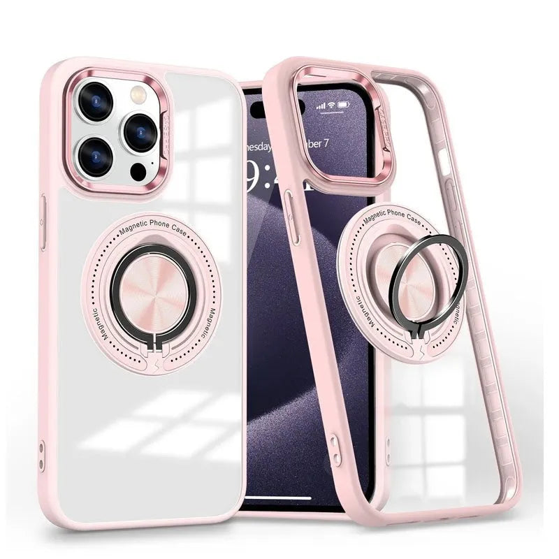 For Apple iPhone 13 Pro Max Magsafe Invisible Ring Case Pink