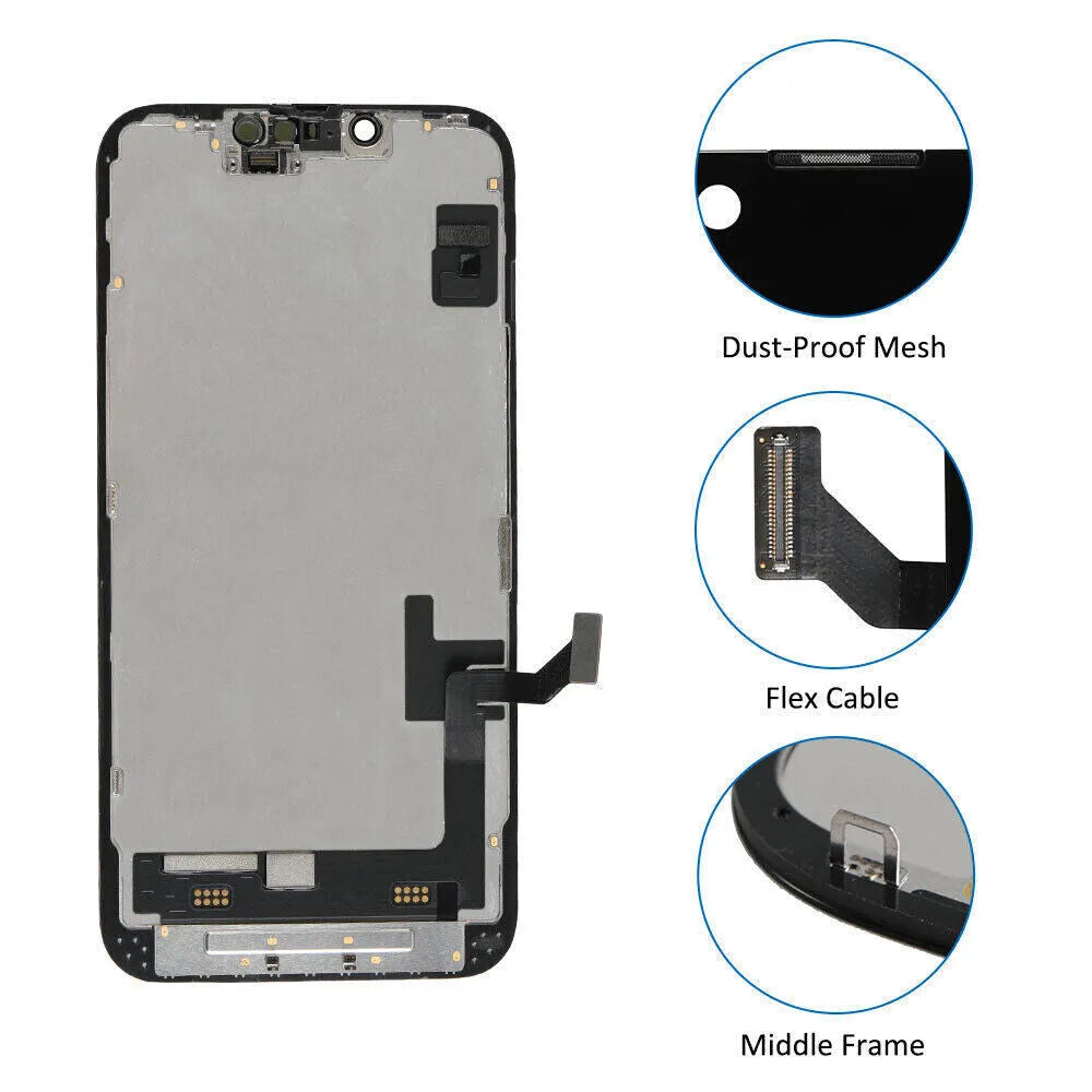 For Apple iPhone 14 LCD Screen Replacement Black
