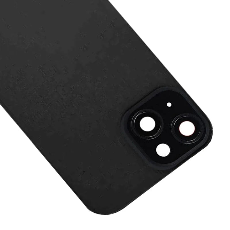For Apple iPhone 15 Battery Cover Replacement Back With Flash Bracket & Wireless Charging Module – Black