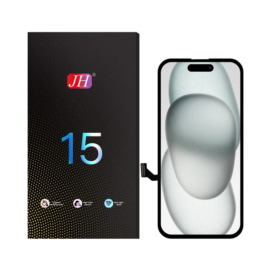 For Apple iPhone 15 LCD Screen Replacement JH FHD - Black