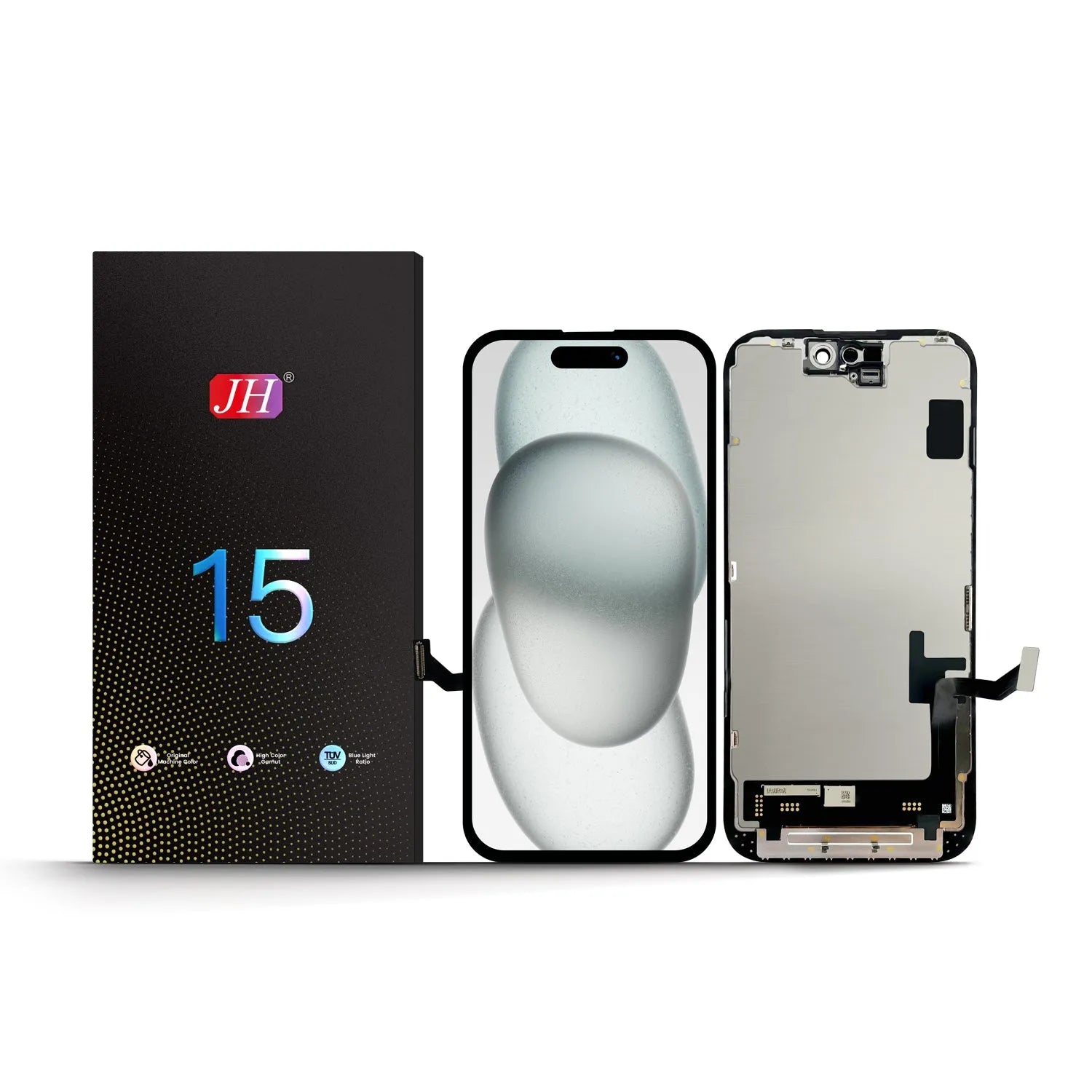 For Apple iPhone 15 LCD Screen Replacement JH FHD - Black