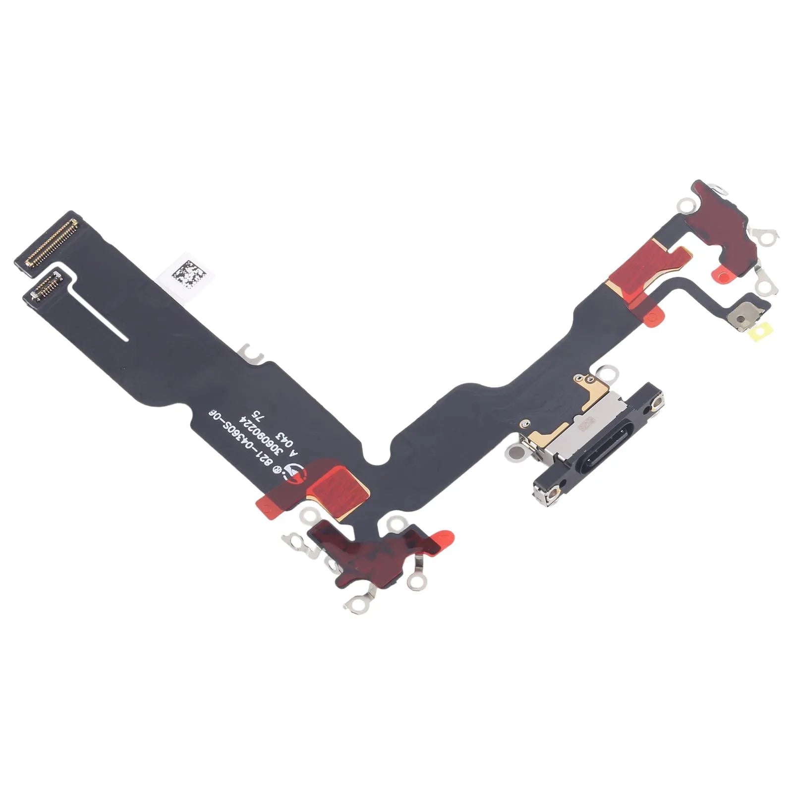 For Apple iPhone 15 Plus Charging Port Flex Cable Replacement - Black