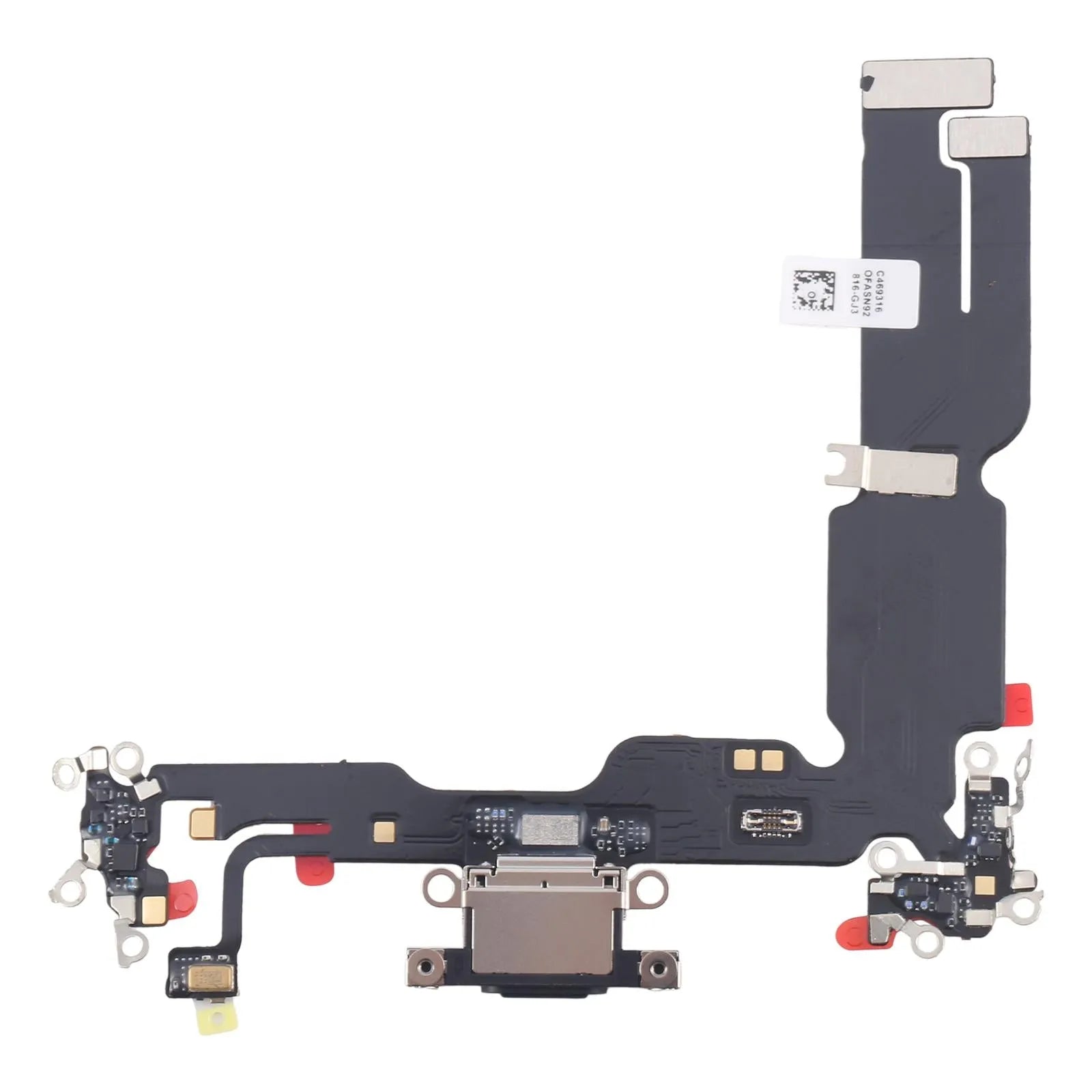 For Apple iPhone 15 Plus Charging Port Flex Cable Replacement - Black