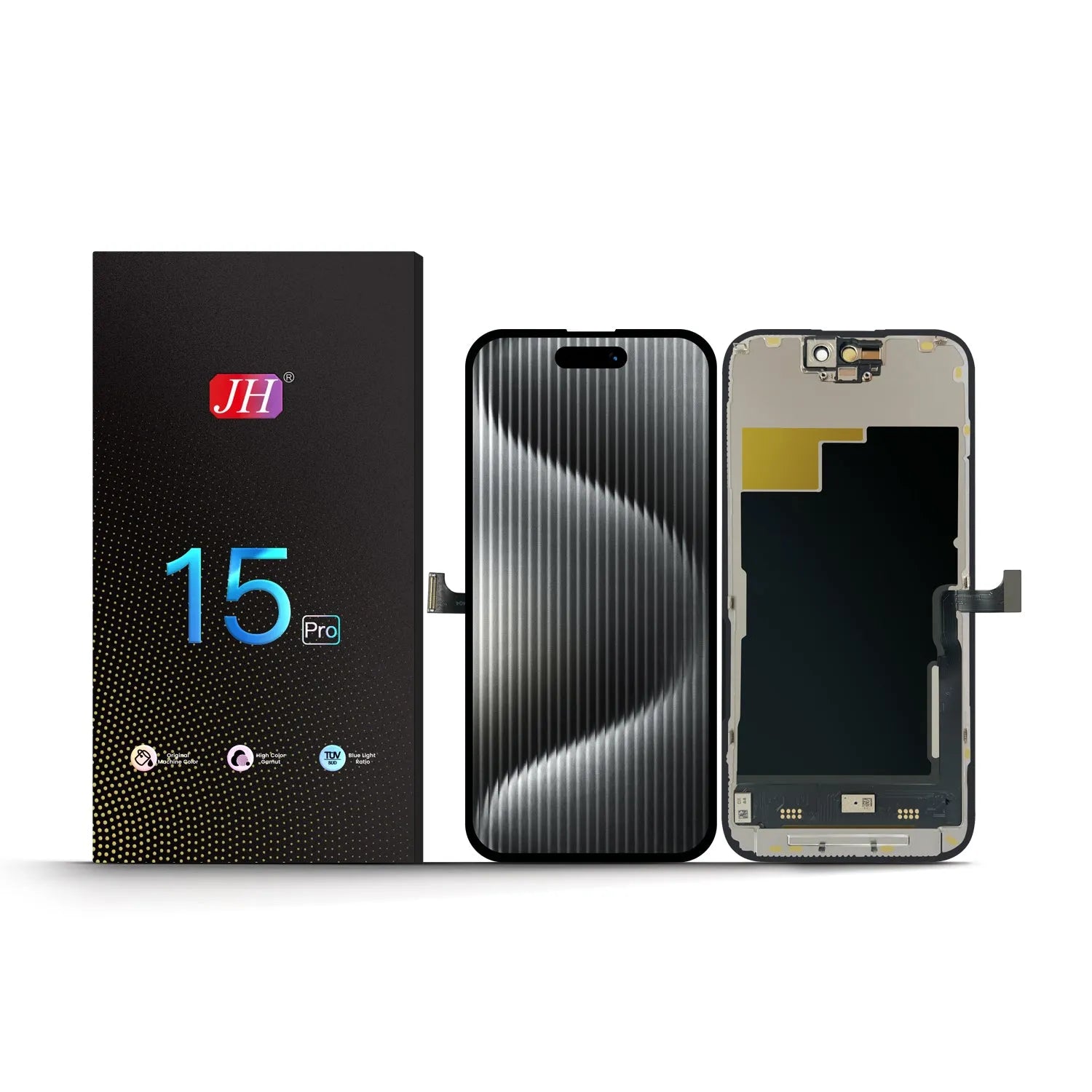 For Apple iPhone 15 Pro LCD Screen Replacement JH FHD - Black