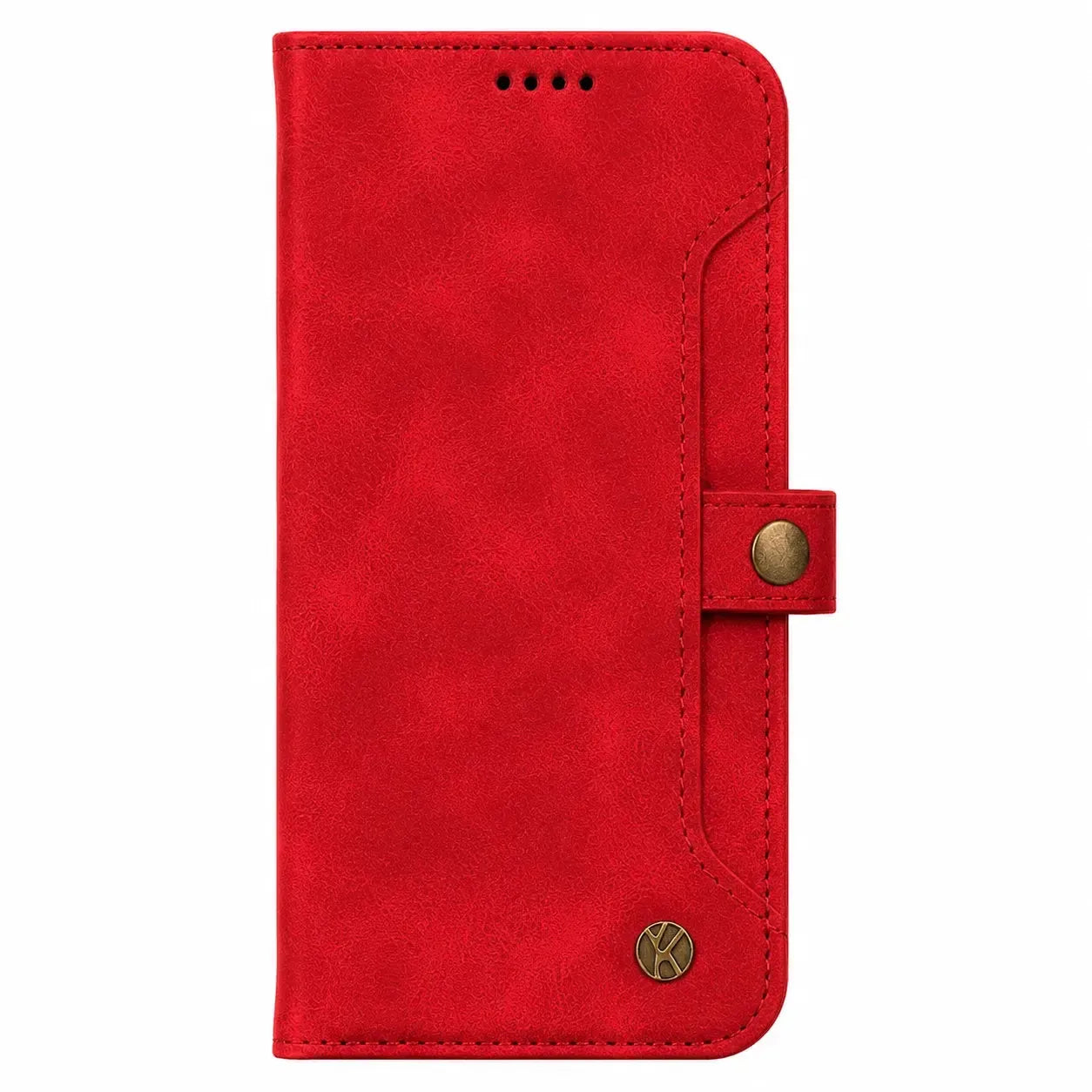 For Apple iPhone 15 Pro Max Aokus YK Series Leather Wallet Case Red