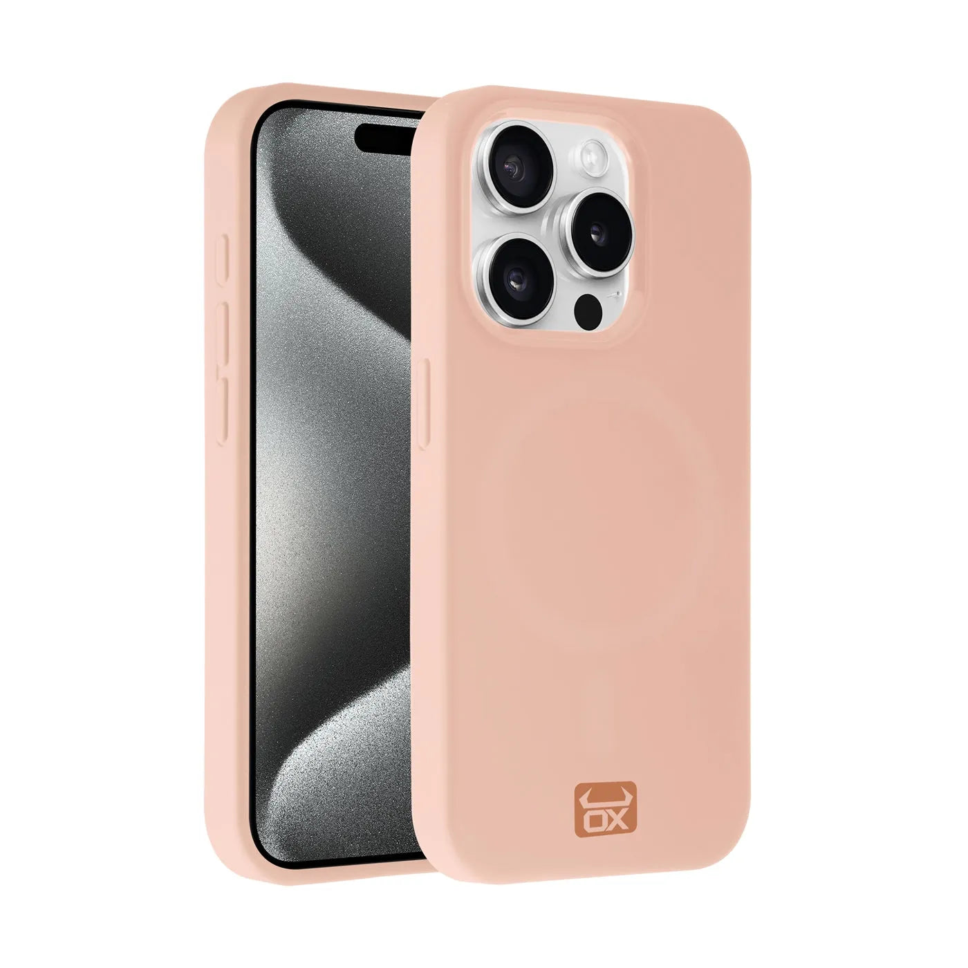 For Apple iPhone 15 Pro Max Ox Dura Touch Case With MagSafe - Pelican Pink