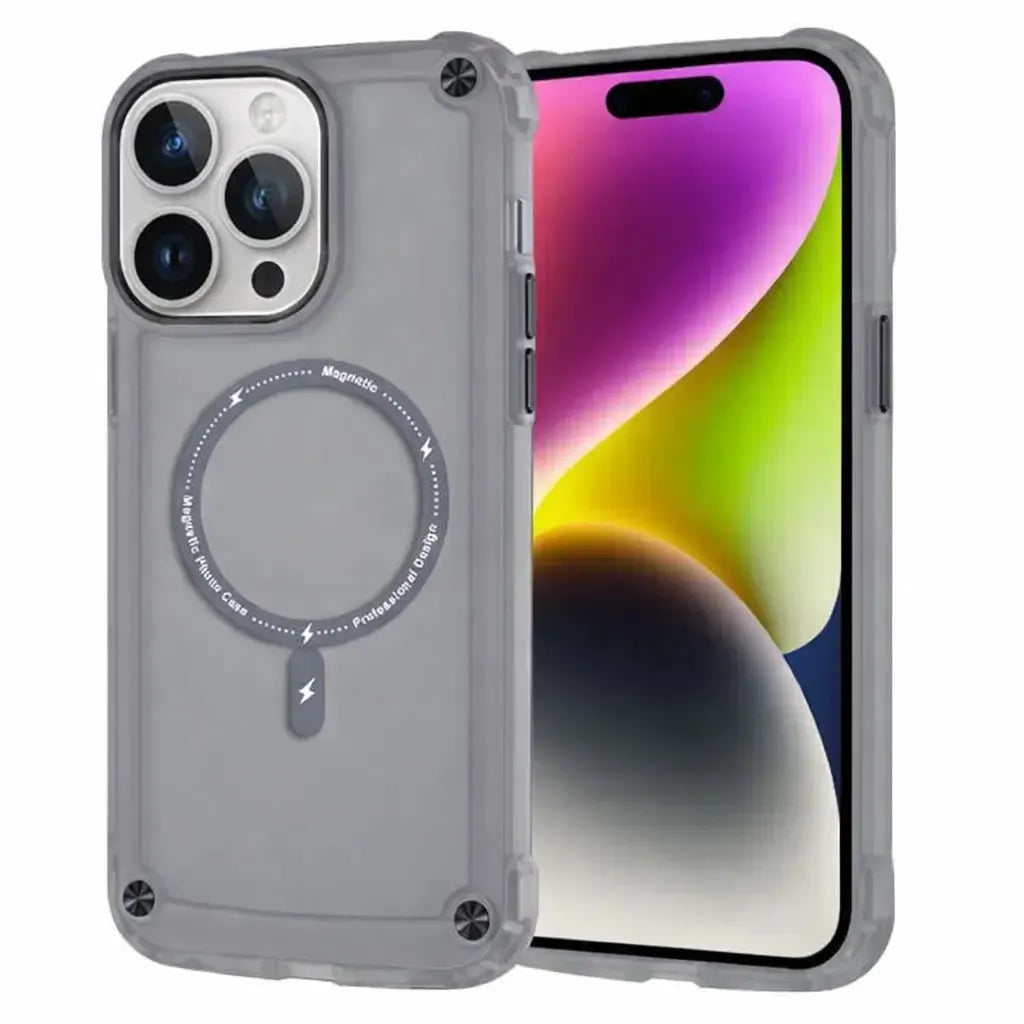 For Apple iPhone 15 Pro Max Shockproof Bumber Magsafe Case Black