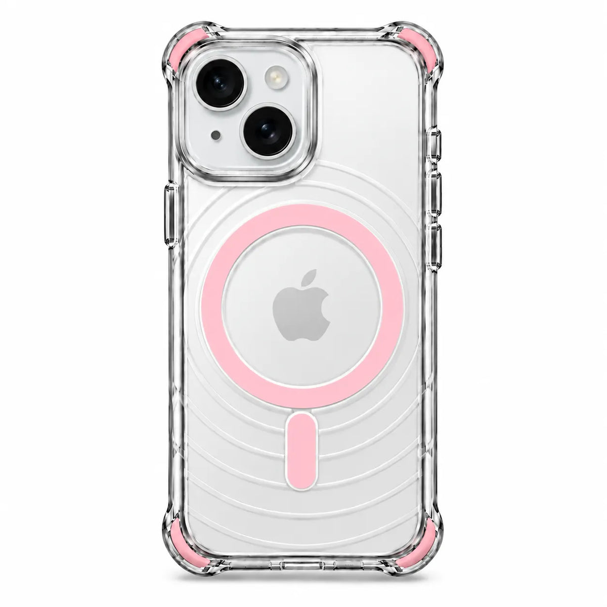 For Apple iPhone 13 / 14 Wave Series Clear Magsafe Pink
