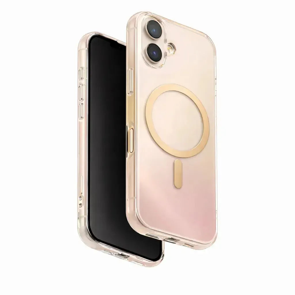 For Apple iPhone 16 Dual Shade Magsafe Magnetic Hard Case Gold