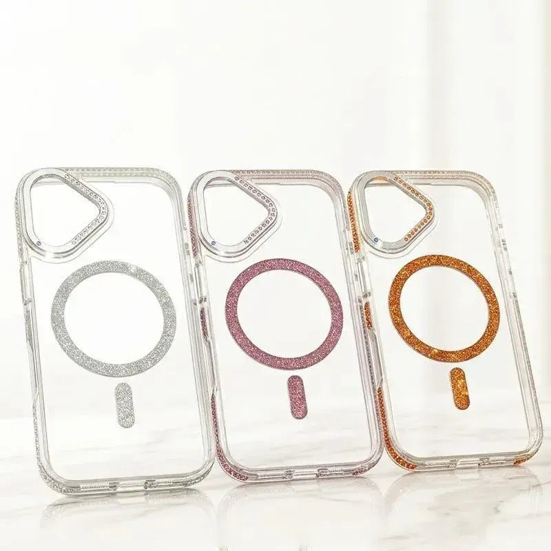 For Apple iPhone 16 Magsafe Diamond Case Silver
