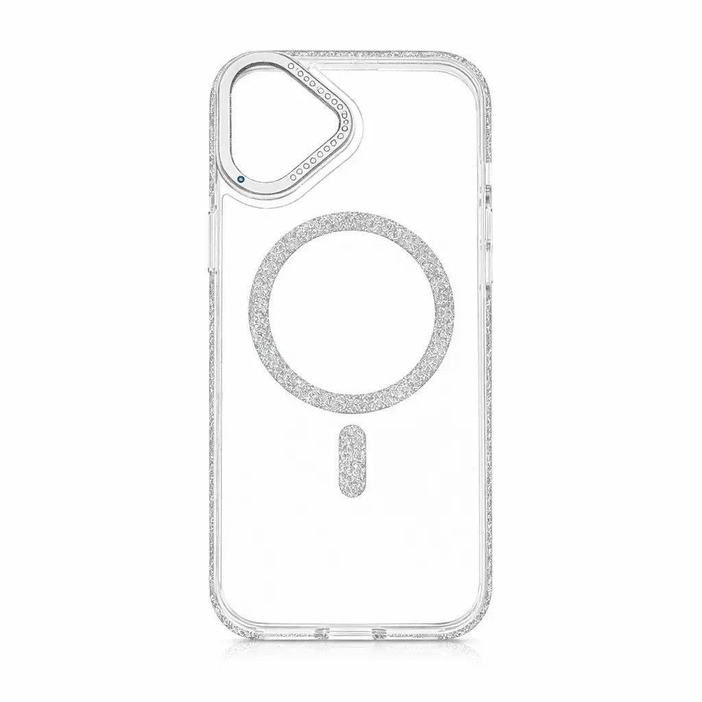 For Apple iPhone 16 Magsafe Diamond Case Silver