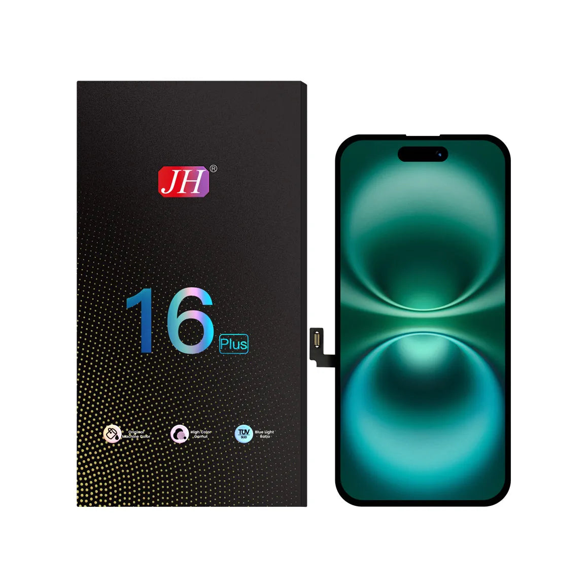 For Apple iPhone 16 Plus LCD Screen Replacement JH FHD - Black