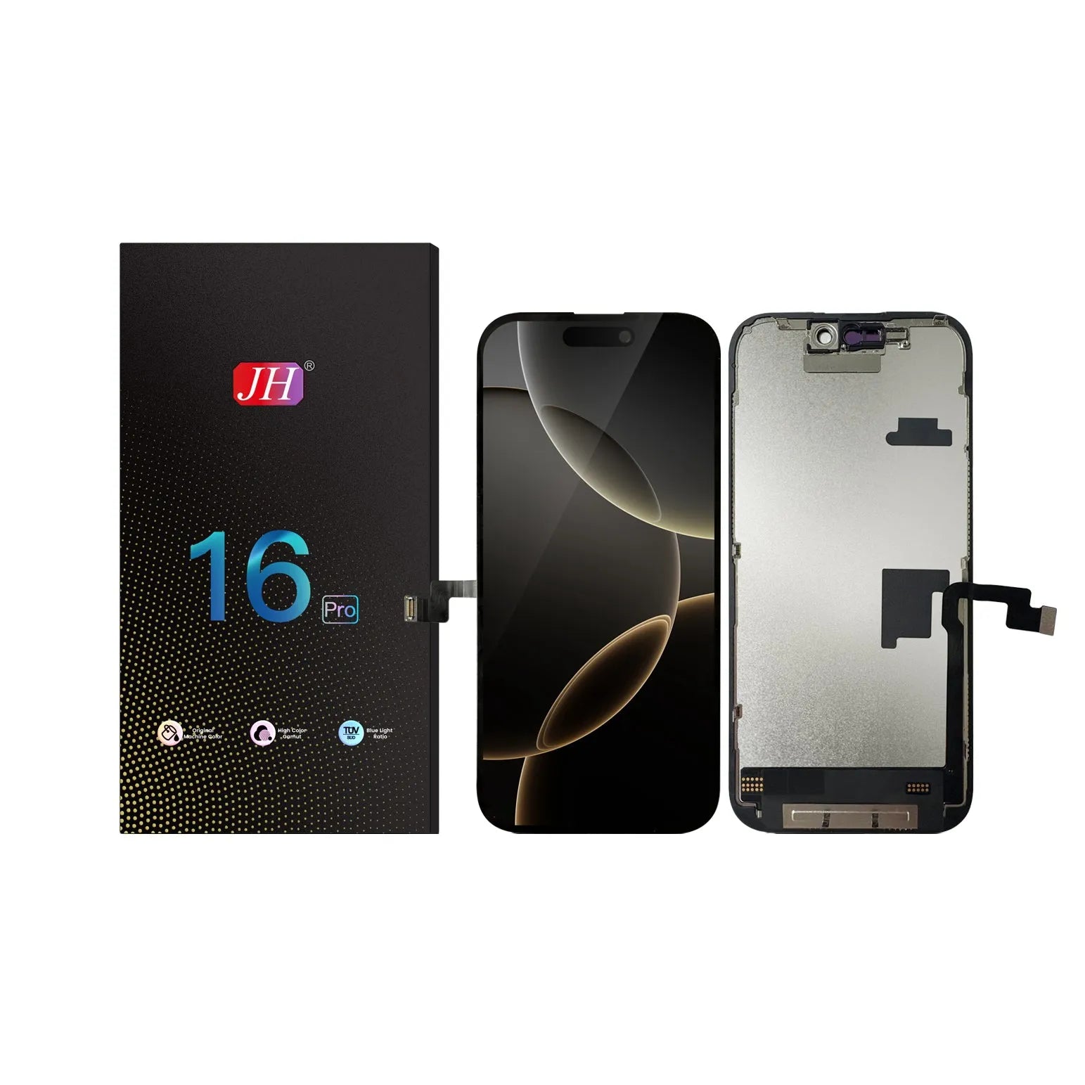 For Apple iPhone 16 Pro LCD Screen Replacement JH FHD - Black