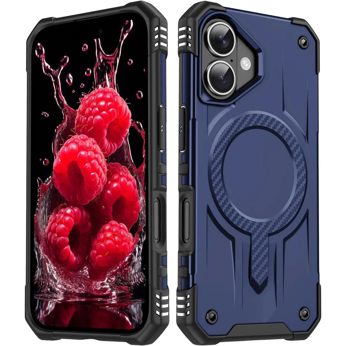 For Apple iPhone 16 Starship Magsafe Magnetic Case Blue