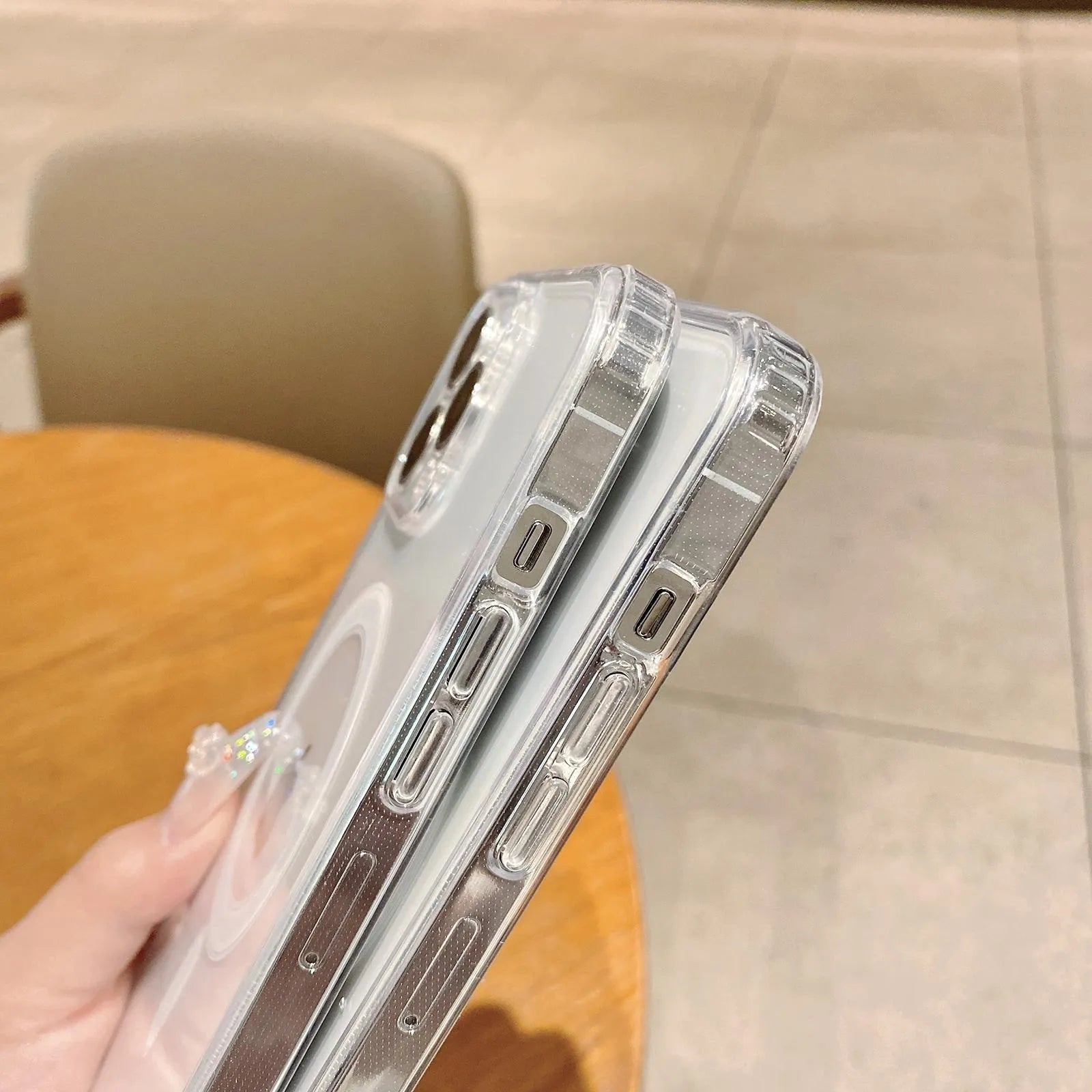 For Apple iPhone 16E Magsafe Magnetic Case Transparent