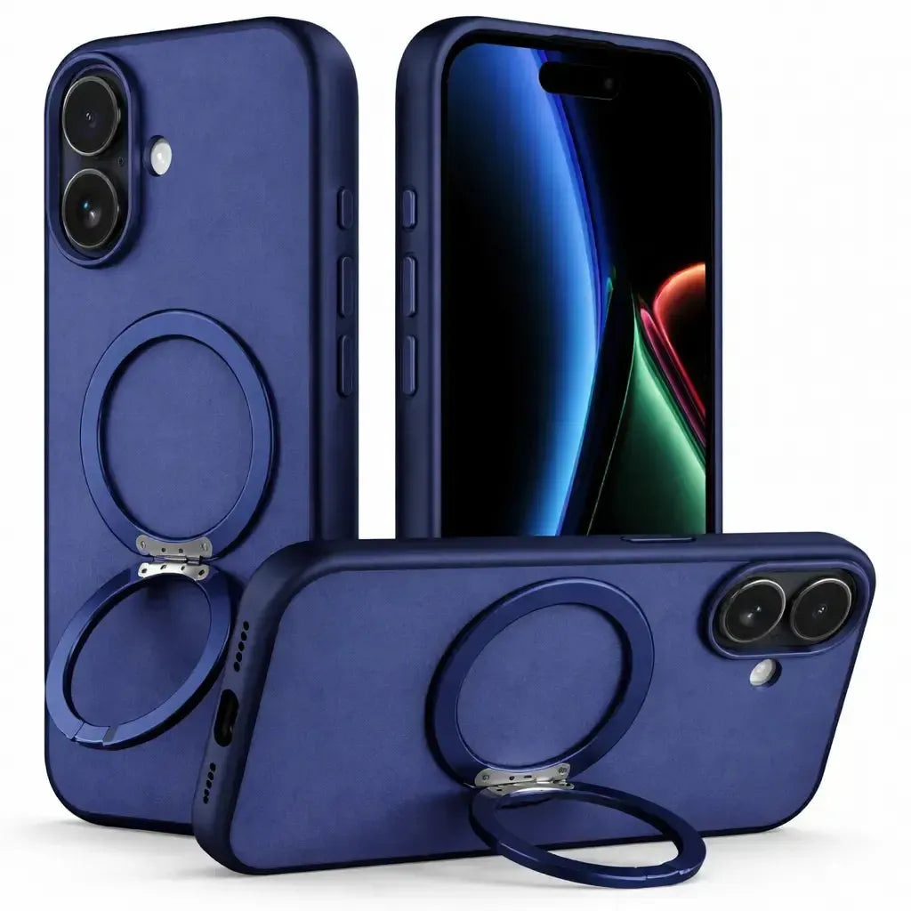 For Apple iPhone 17 Dual Shade Silicon Nova Magsafe Ring Case Sky Blue
