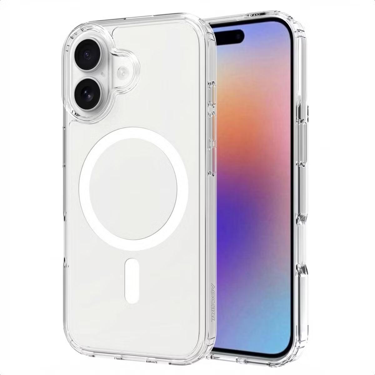 For Apple iPhone 17 Heavy Duty Axis Magsafe Magnetic Case Transparent