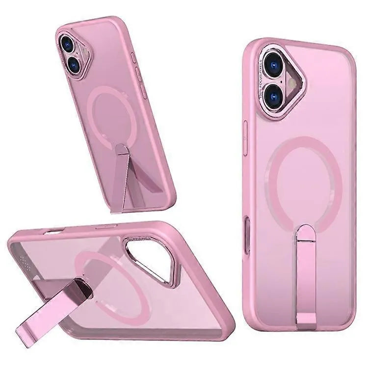 For Apple iPhone 17 Premium N52 Magsafe Magnetic Case With Stand Pink