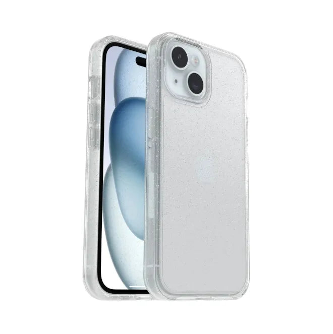 For Apple iPhone 17 Pro Heavy Duty Axis Design Case Glitter Clear