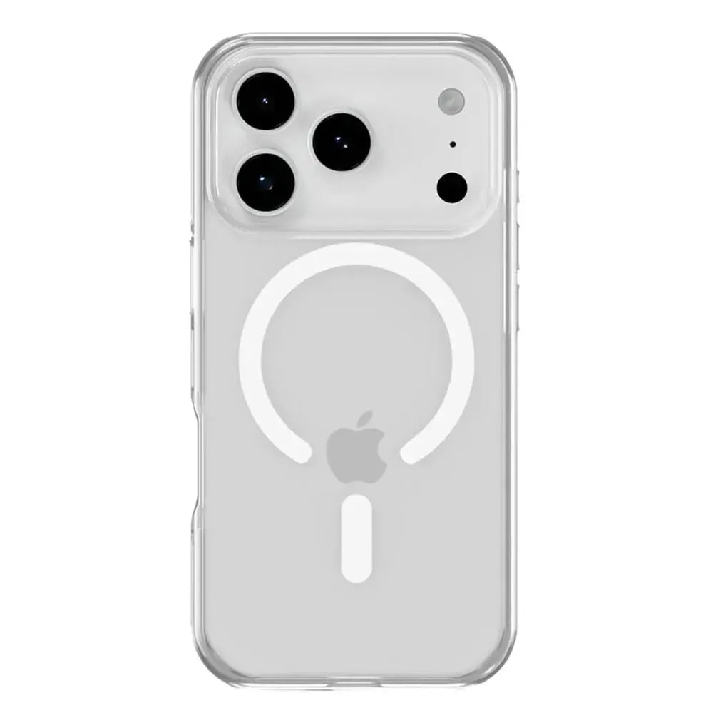 For Apple iPhone 17 Pro Max Glossy Magsafe Magnetic Case White