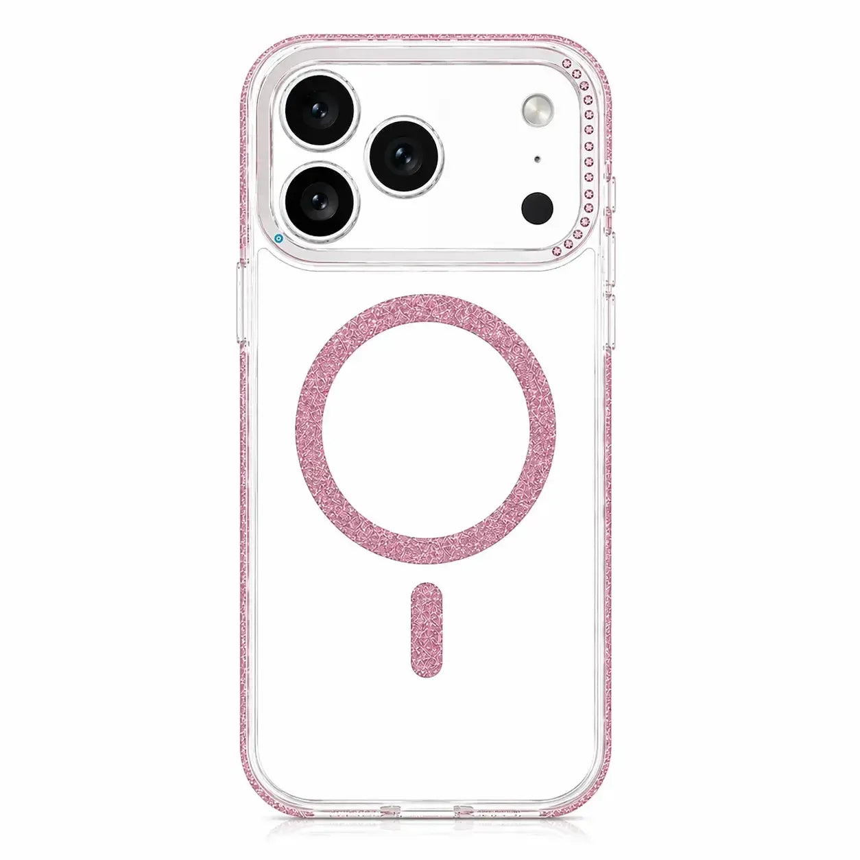 For Apple iPhone 17 Pro Max Magsafe Diamond Case Pink