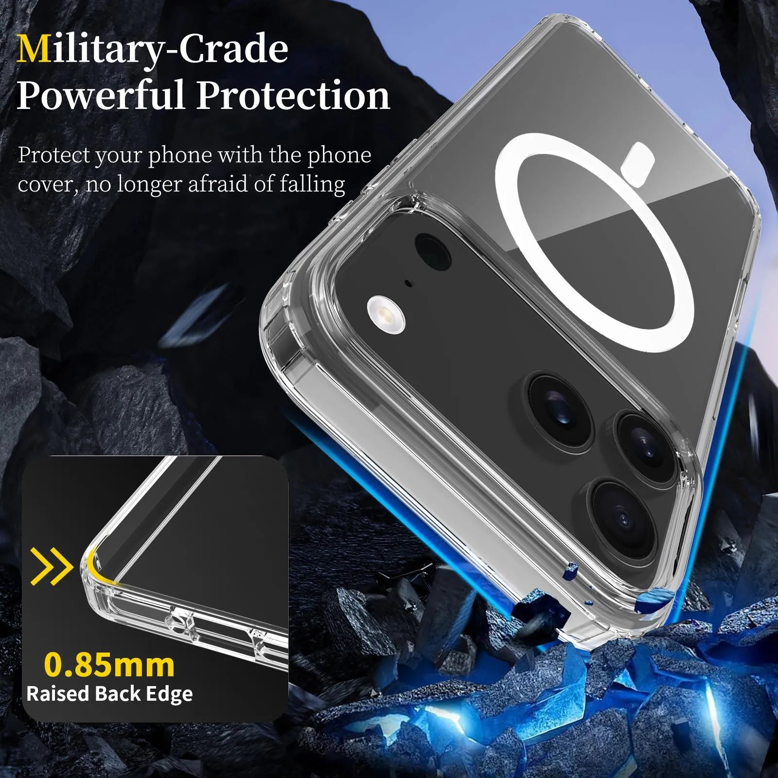 For Apple iPhone 17 Pro Max Terminator Magsafe Symmetry Design Case Transparent