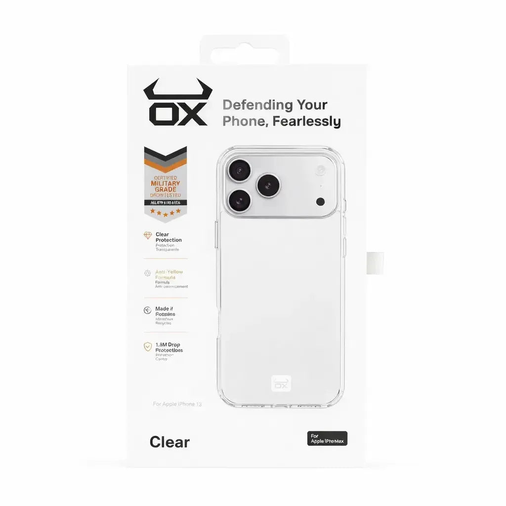 For Apple iPhone 17 Pro OX Range Compatible With Magsafe - Clear Case