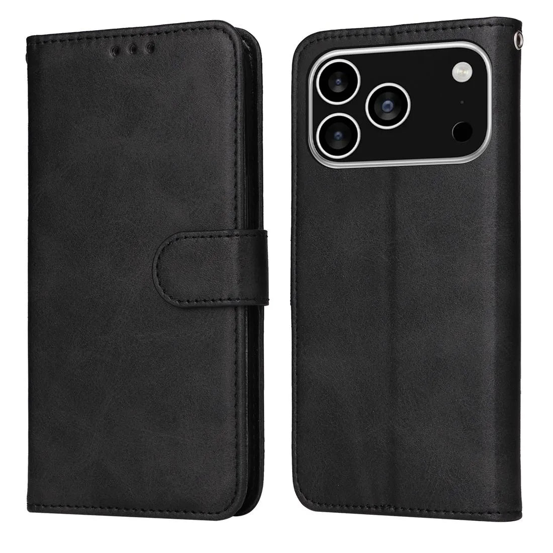 For Apple iPhone 17 Pro Premium Aokus Wallet Case Black