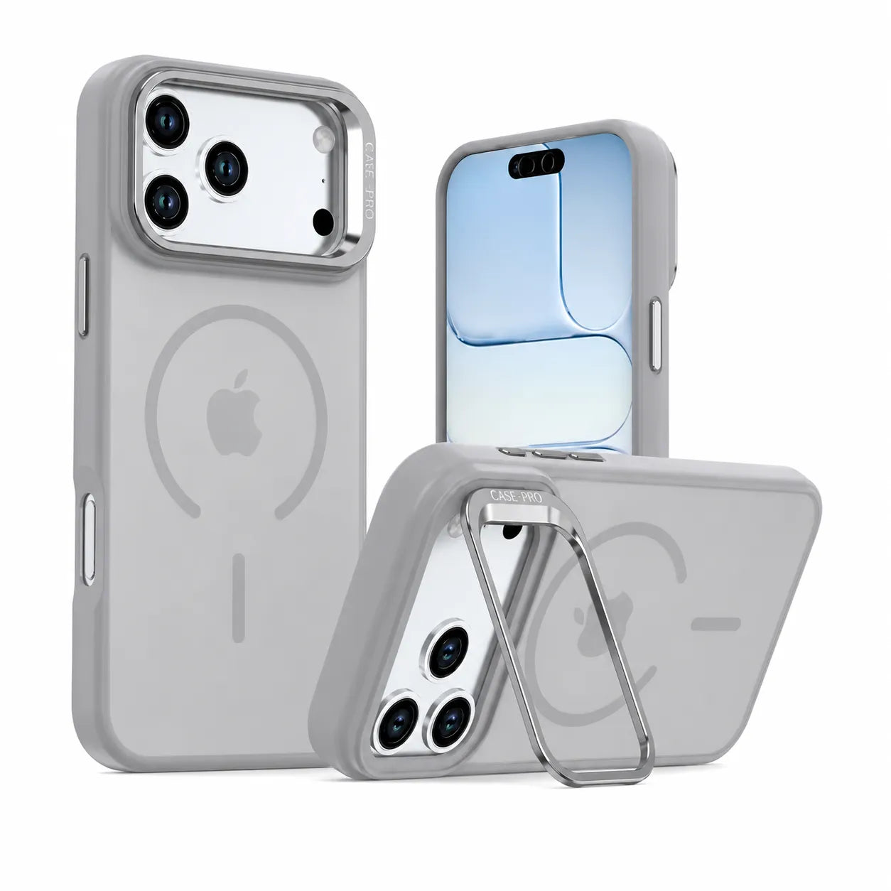 For Apple iPhone 18 Pro Skin-Feel Camera Holder Magsafe Case Transparent