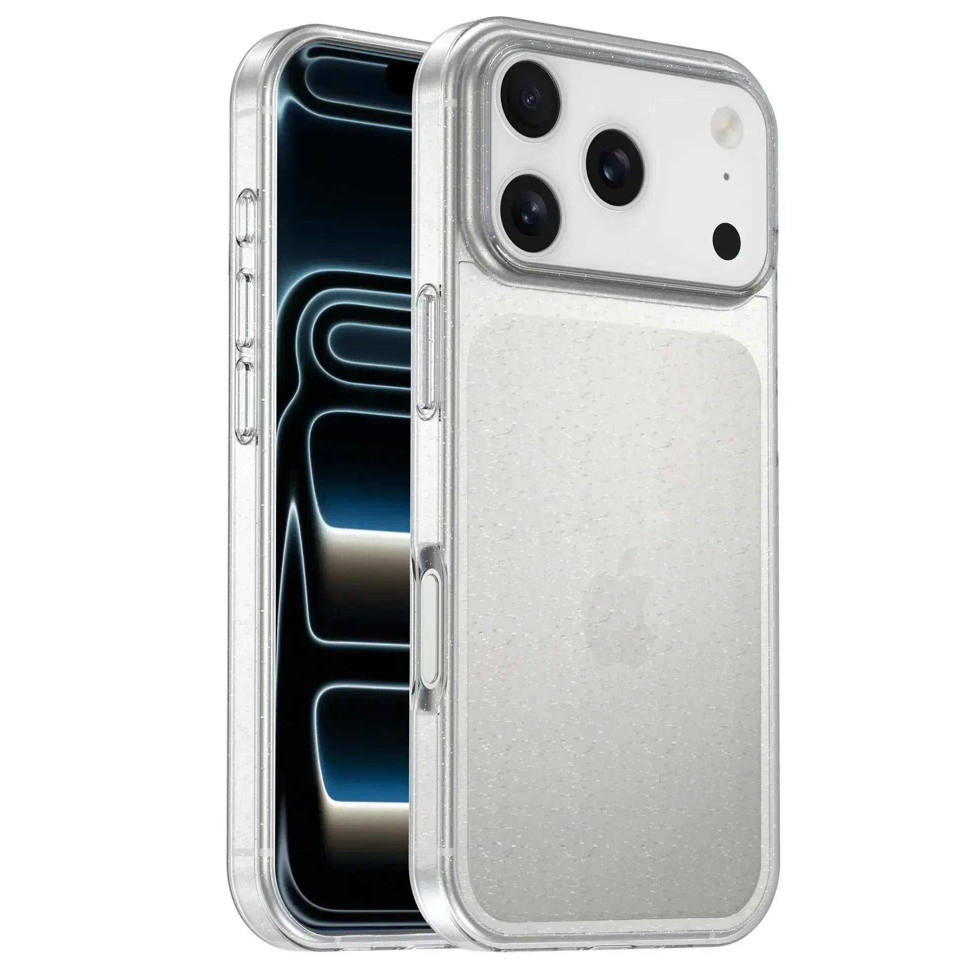 For Apple iPhone 17 Pro Max Terminator Axis Design Case Glitter Clear